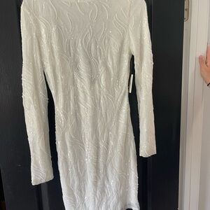 Windsor White Long Sleeve Dress
